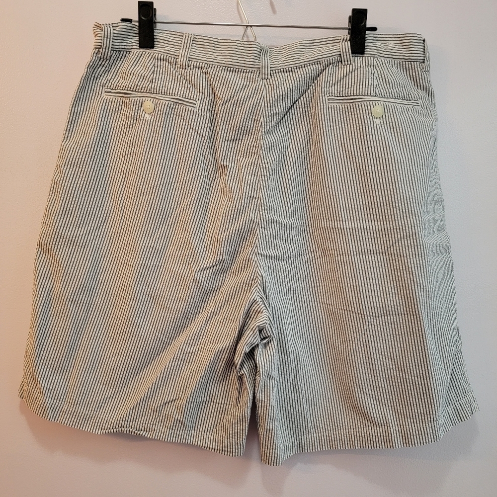 Vintage Grant Thomas Seer Sucker Classic Blue / White Shorts Size 38 - Picture 2 of 5